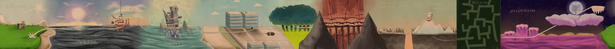 The mural featured in BFDIA 23 by jacknjellify, stitched together by AltaKarl (me)