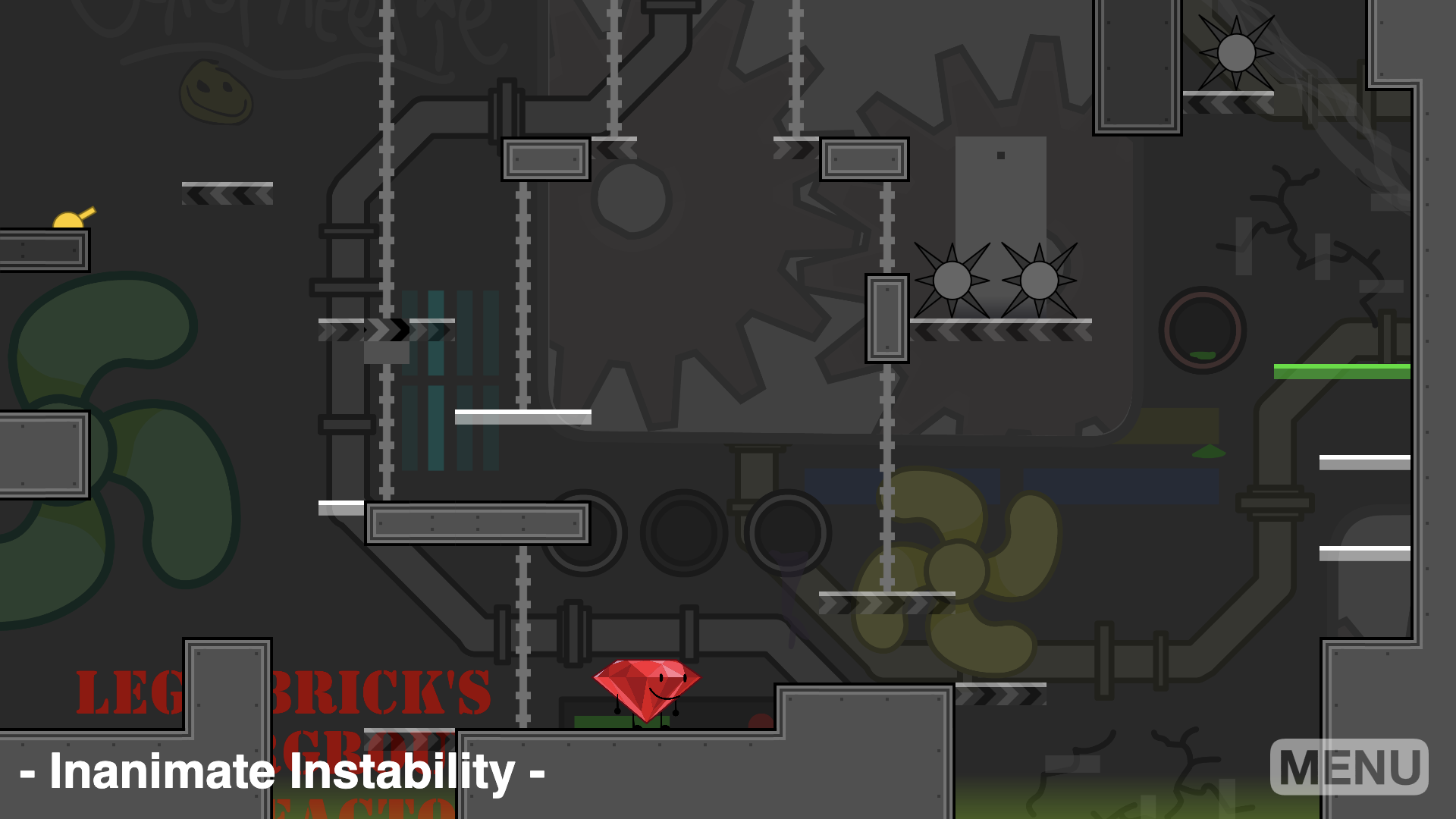 A screenshot of my BFDIA 5b level, Inanimate Instability.