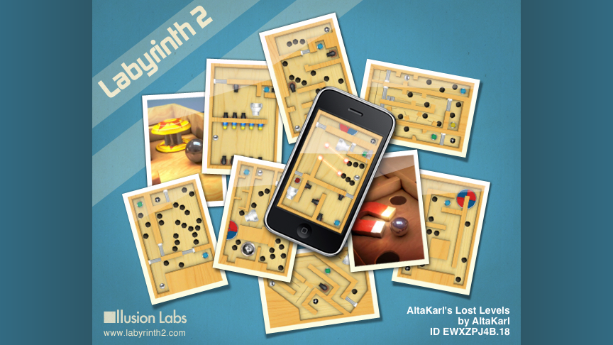 The sharing image for AltaKarl's Lost Levels, a level pack in Labyrinth 2 by Illusion Labs.