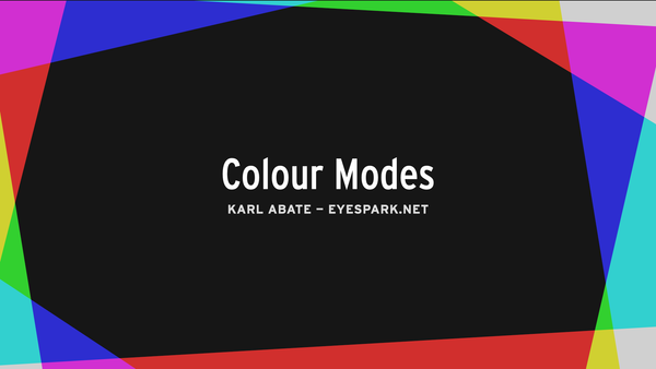 The title slide of my Colour Modes presentation.